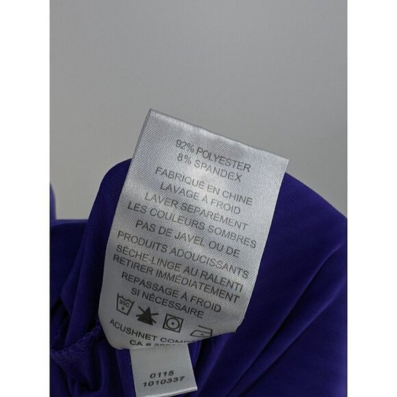 FootJoy Golf Polo Shirt  Men's Small Purple Stripe Whitefish Lake FJ Performance - Picture 11 of 11